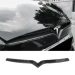 Model S/X Front End Inlay Real Carbon Fiber Decorative V Trim Strip Panel for Tesla