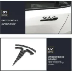 Emblem Sticker for Tesla Front Trunk/Rear Trunk Logo Decal Cover Real Carbon Fiber - Image 2