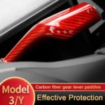 Refinedcarbon Model Y Model 3 Carbon Fiber Column Gear Shift Cover Tesla Steering Lever Cover Real Carbon Fiber - Image 6