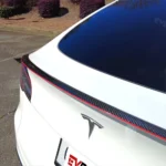 EVBASE Tesla Red Real Carbon Fiber Spoiler Wing for Model 3/Y - Image 3