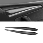 Model X S Dashboard Front Door Trim Cover Real Carbon Fiber Center Console Panel Tesla Interior - Image 4