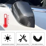 Refinedcarbon Tesla Model X S Real Carbon Fiber Side Mirror Cover Anti-Scratch Model X S Exterior Accessories - Image 5