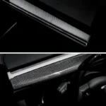 Model X S Dashboard Front Door Trim Cover Real Carbon Fiber Center Console Panel Tesla Interior - Image 8