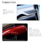 Refinedcarbon Model Y Model 3 Carbon Fiber Column Gear Shift Cover Tesla Steering Lever Cover Real Carbon Fiber - Image 11